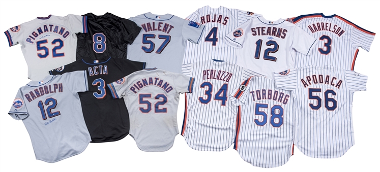 Lot of (12) New York Mets Managers & Coaches Game Used Jerseys - Five Signed (MLB Authenticated & Beckett)
